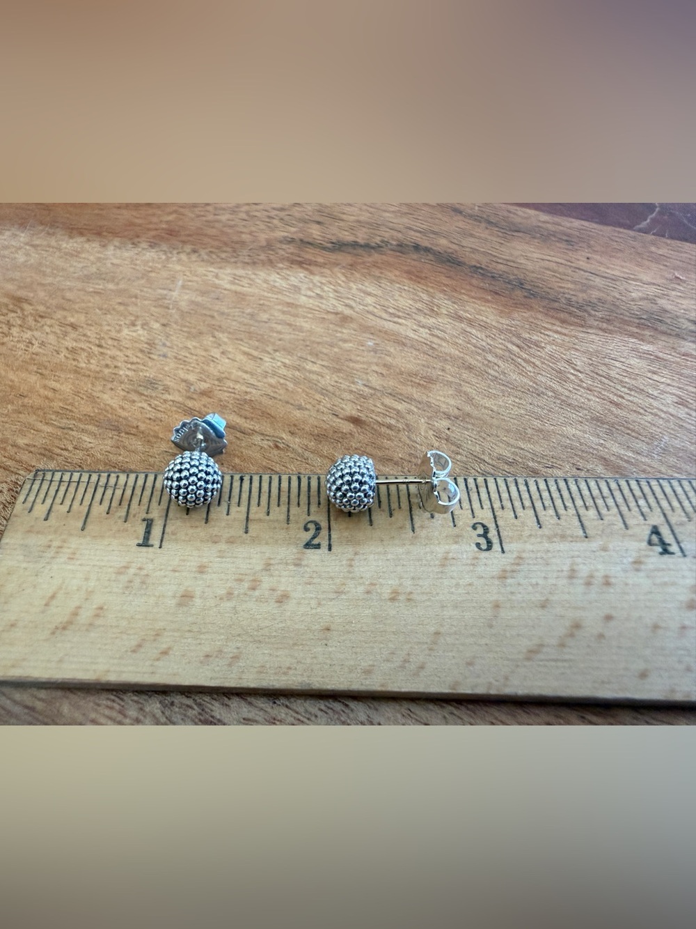 Lagos Caviar Sterling Silver 14K Posts Stud Earrings - Picture 12 of 13